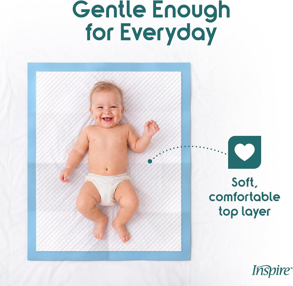 Inspire Brand Disposable Underpads Value Pack 30" x 36" Case of 50