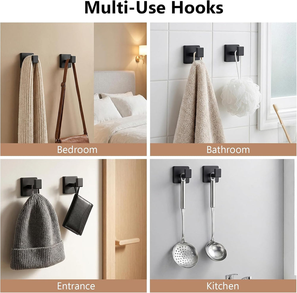 Tudoccy 10-Piece Matte Black Bathroom Hardware Set, 24in SUS304