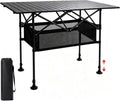 Damei century Large Folding Camping Table, 46.45×25.6in, Adjustable Height