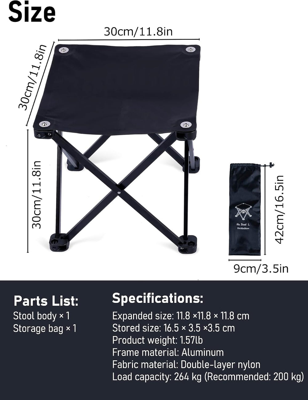 WildCall Compact Camping Folding Stool Aluminum Alloy Portable Stool