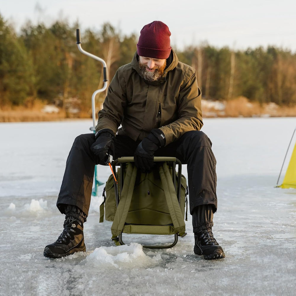 THKFISH Large Capacity Fishing Hunting Backpack Chair with Rod Holder