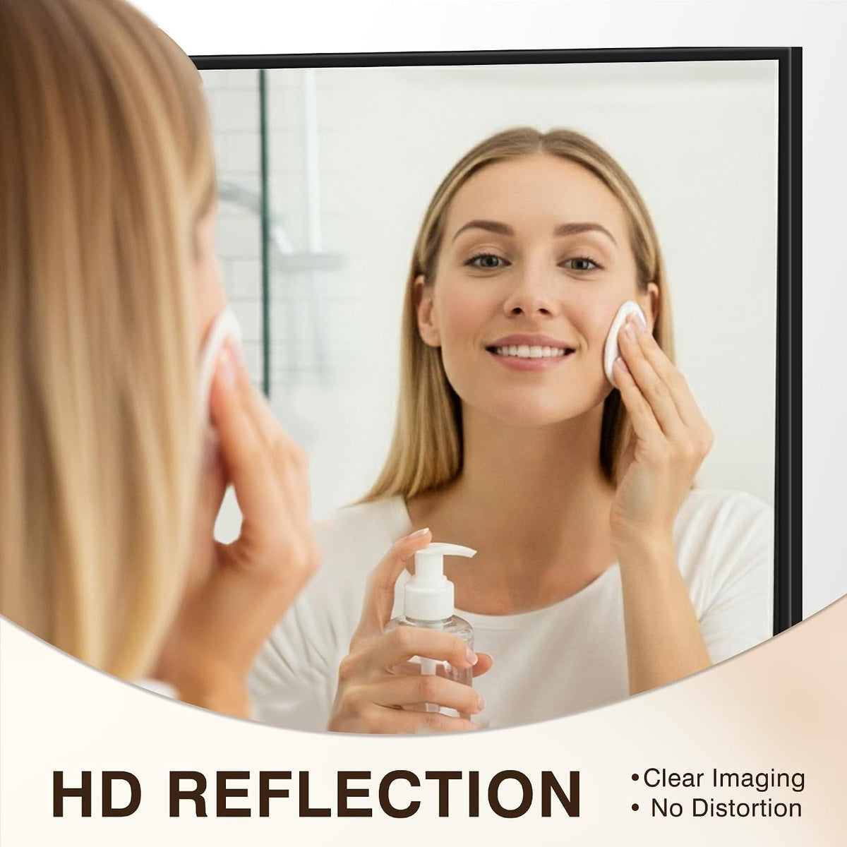 FICTOR Bathroom Vanity Mirror for Over Sink, 24" x 36", Black