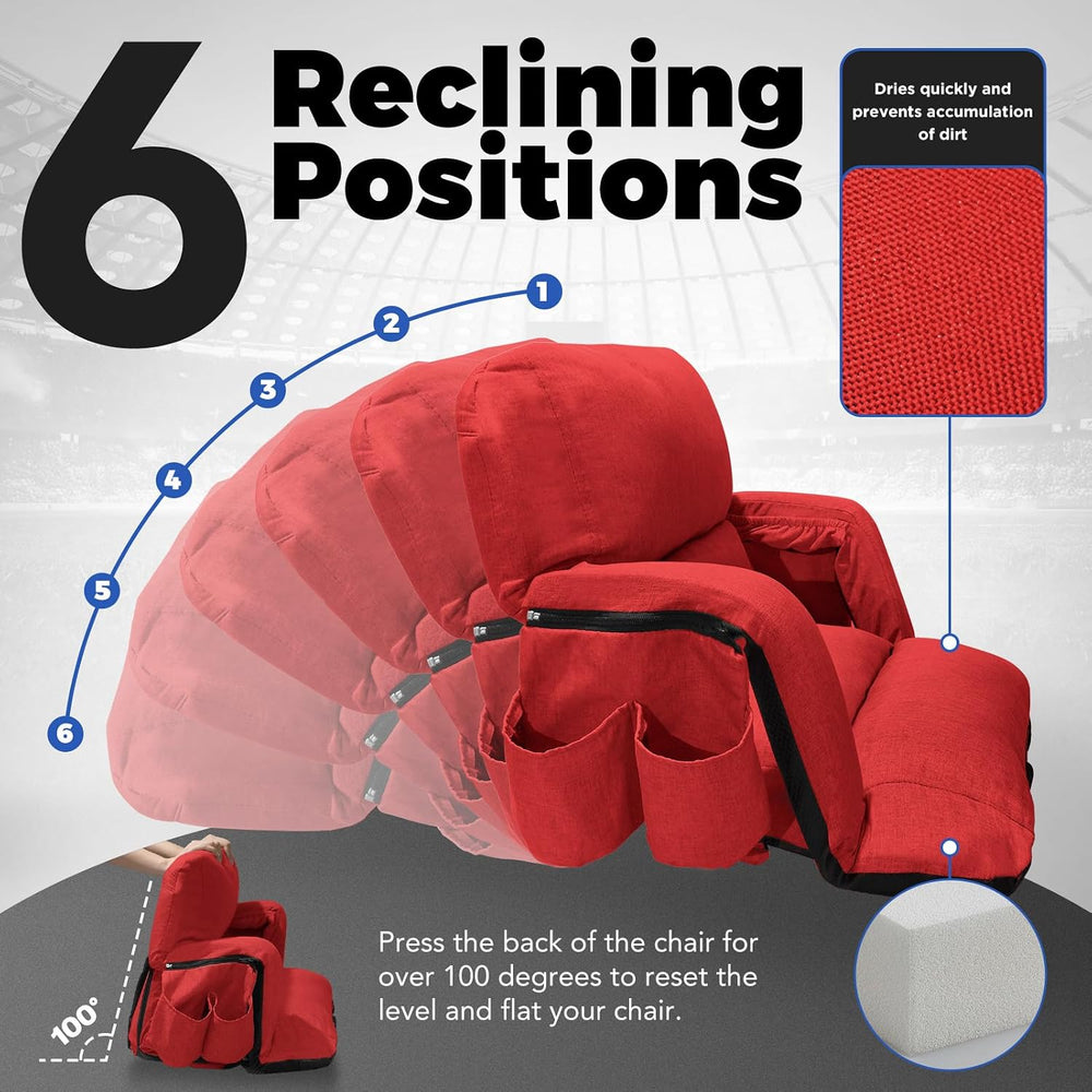 Wide Stadium Seats With Back Support 2 Pack, Exclusive "Sofa Style"...