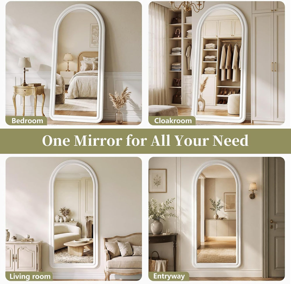 Koonmi 71"x32" Arched Full Length Mirror, Floor Mirror with Stand