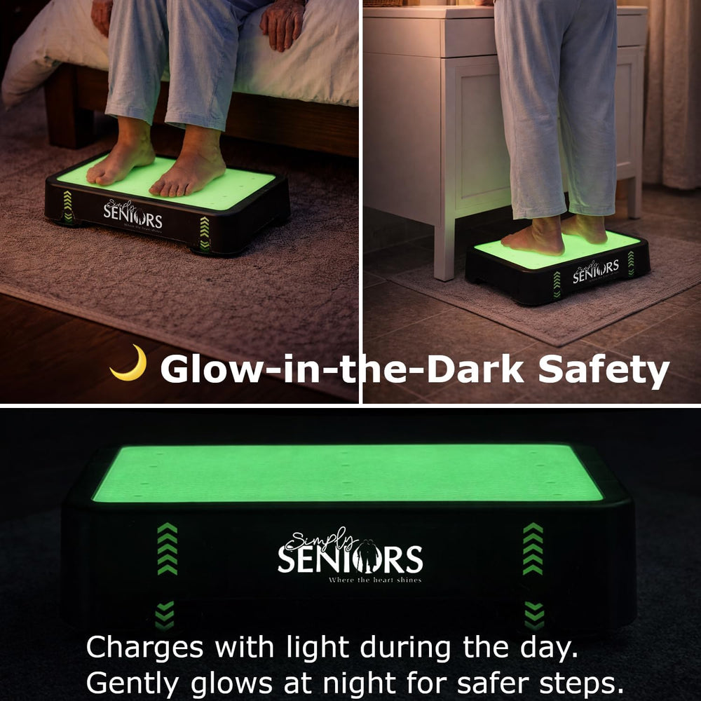 Simply Seniors Small Step Stools for Adults - Noctilucent Stepping Stool
