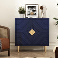 HLR 31.7'' Modern Sideboard Storage Cabinet with 2 Doors, Blue