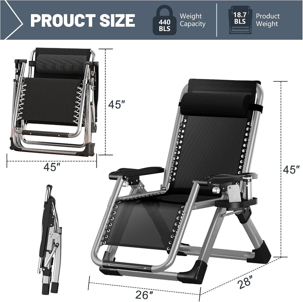 LILYPELLE Comfy Folding Chair, Folding Lounge Chair with Cushion