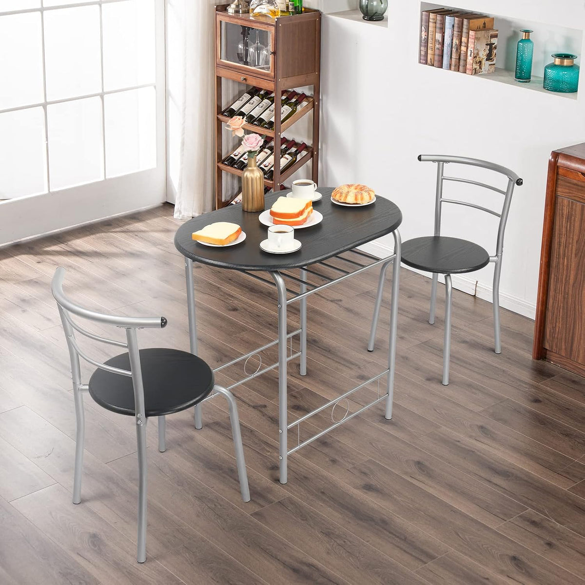 vingli 3 piece dining set,small kitchen table set, close-up detail