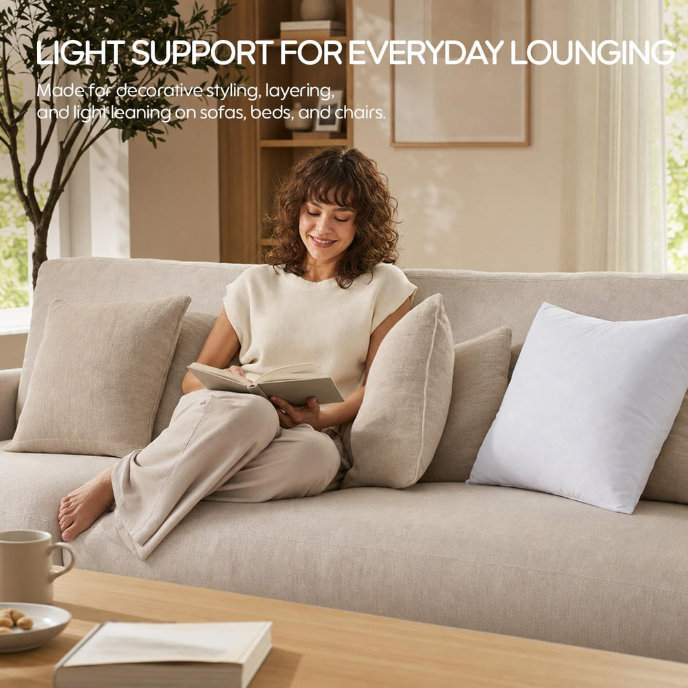 14x36 Feather Long Lumbar Pillow Insert, Decorative Throw Pillow Insert for C...
