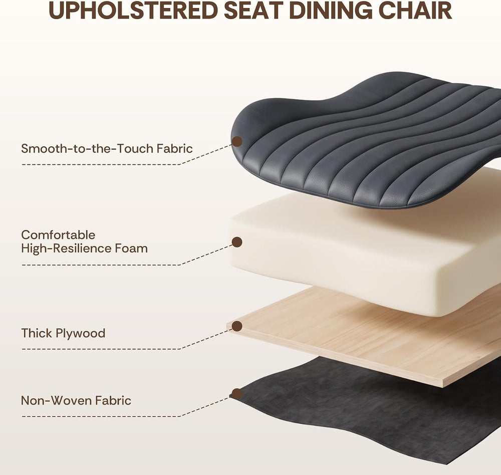 Nalupatio Upholstered Dining Chairs, Dining Room Kitchen Chairs Set of 4