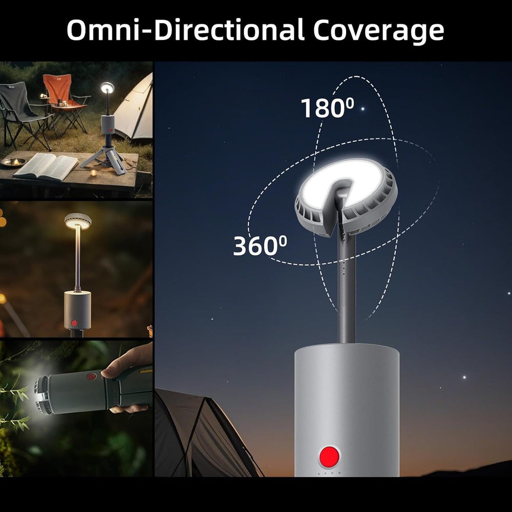 Telescopic Camping Light, Rechargeable Camping Lantern with Stand