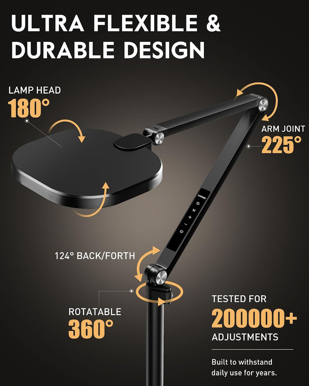LitONES Eye-Care LED Floor Lamps, Remote, 69" Standing Read Lamp, 30 Modes