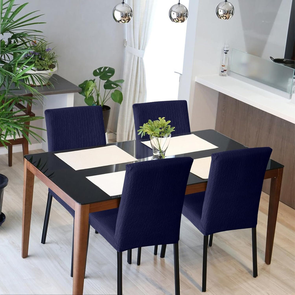 Chair Covers, Stretch Dining Room Chair Covers Set of 8, Removable Washable C...
