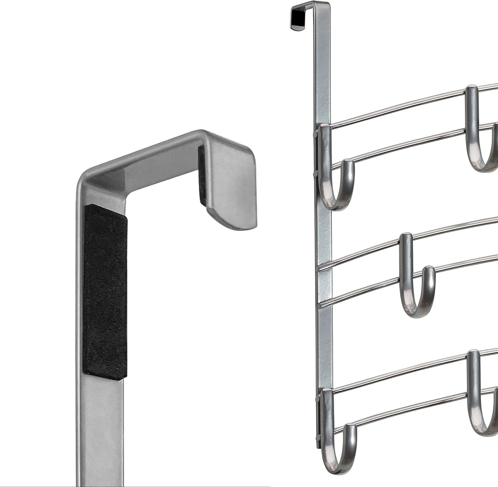 LYNK PROFESSIONAL® HOME™ Over the Door Hooks - 14 Hook – Over the Door Coat Rack - Over the Door Hanger - Hanging Towels or Clothes - Bathroom, Bedroom, Laundry Room - Lifetime Ltd. Warranty, Platinum