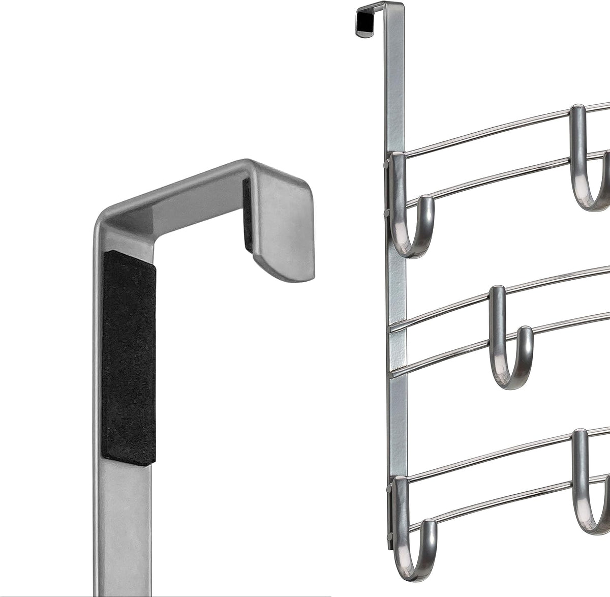LYNK PROFESSIONAL® HOME™ Over the Door Hooks - 14 Hook – Over the Door Coat Rack - Over the Door Hanger - Hanging Towels or Clothes - Bathroom, Bedroom, Laundry Room - Lifetime Ltd. Warranty, Platinum