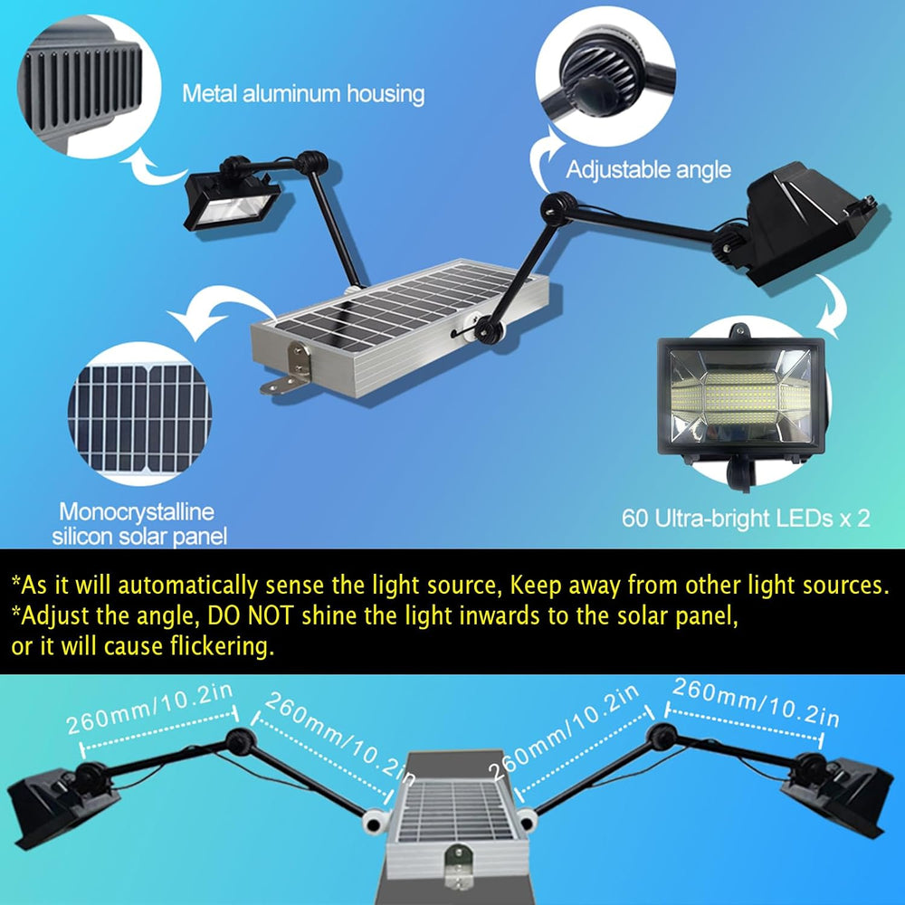 Solar Sign Lights Outdoor, 120 LED 1200 Lumen Billboard Lights, Solar Sign Li...