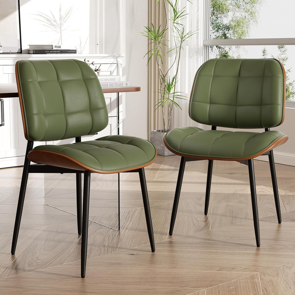 Dining Chairs Set of 8, Mid Century Modern Dining Room Chair, Upholstered Fau...