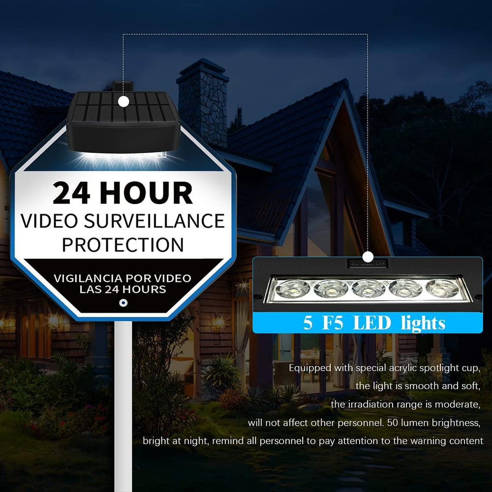 OOSSXX Solar Powerd Deck LED Solar Light Clip-On Yard Security, 2Pack