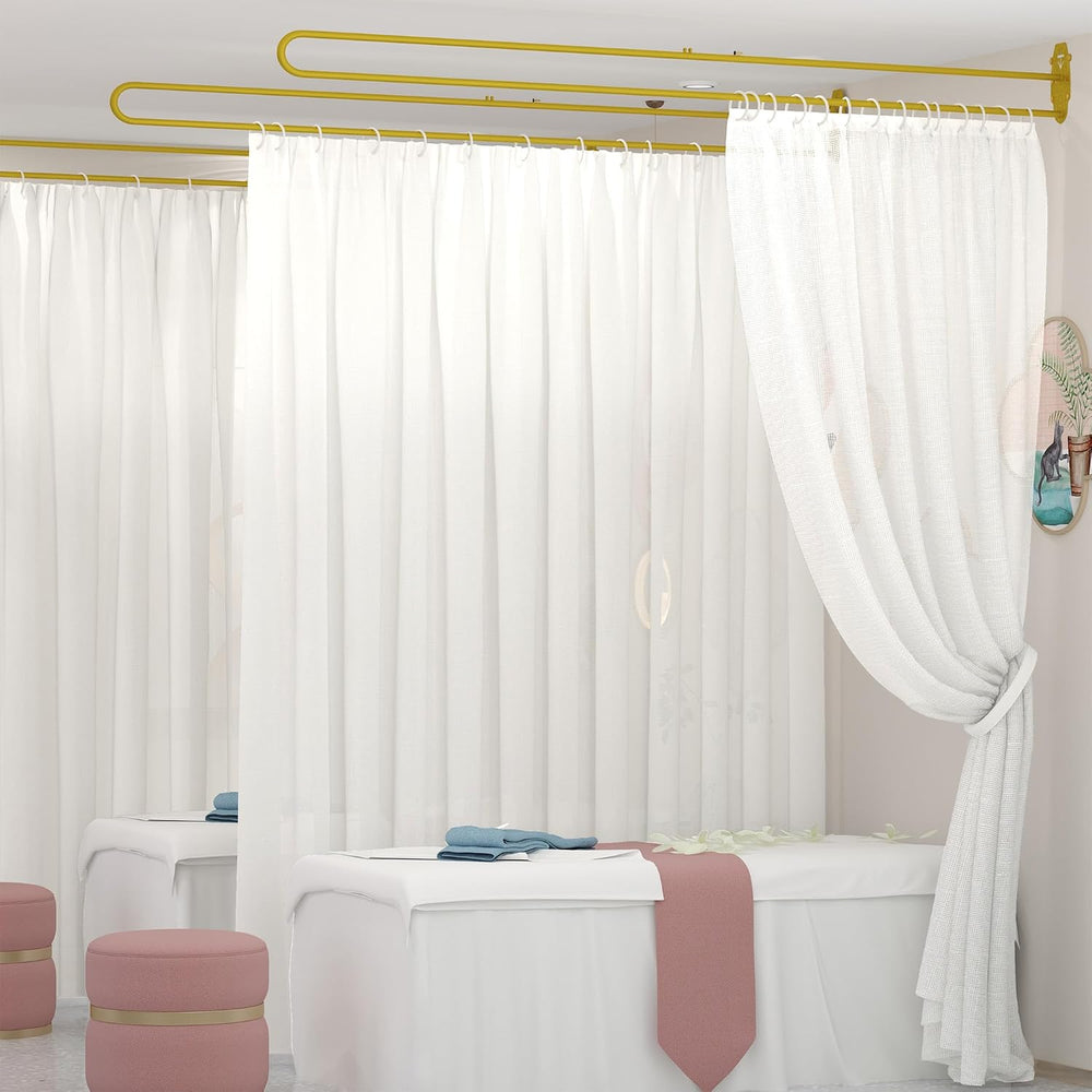 U-Shape Privacy Curtains for Room Divider, Beauty Salon Partition Curtain