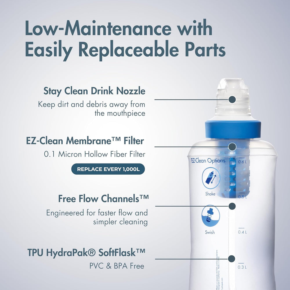 Katadyn BeFree Collapsible Water Filter Bottle 0.6L, Hiking & Trail Running