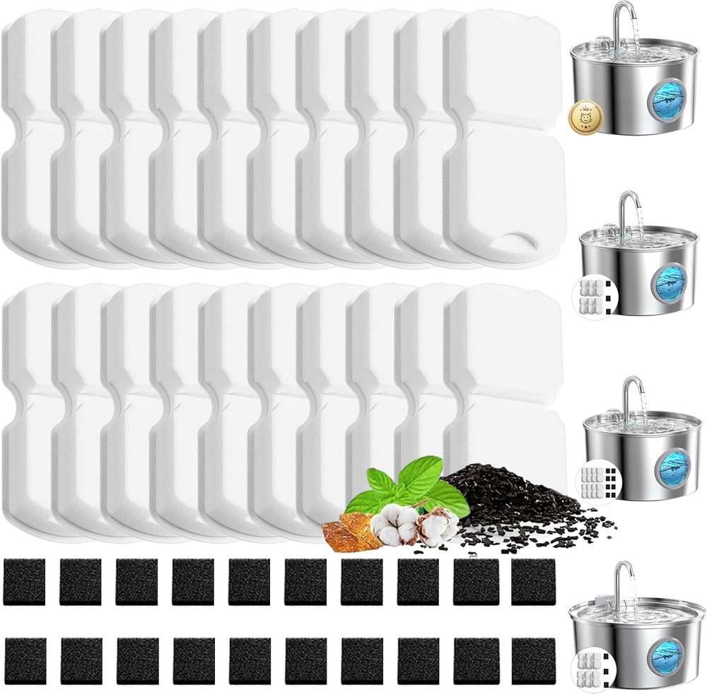 GIOTOHUN Cat Water Fountain Filter: 40 Cat Fountain Filter Replacement
