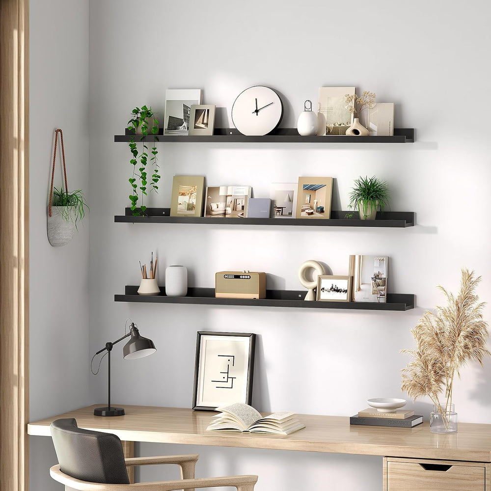 HOOBRO Floating Shelves, Wall Shelf Set of 3, 47.2 Inches Hanging Shelf