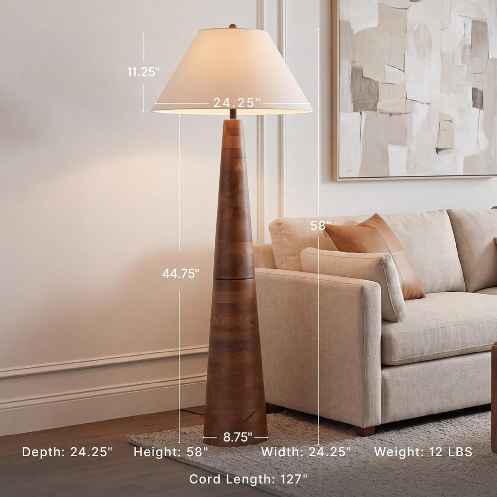 Signature Design by Ashley 1-Piece Contemporary Wood Floor Lamp