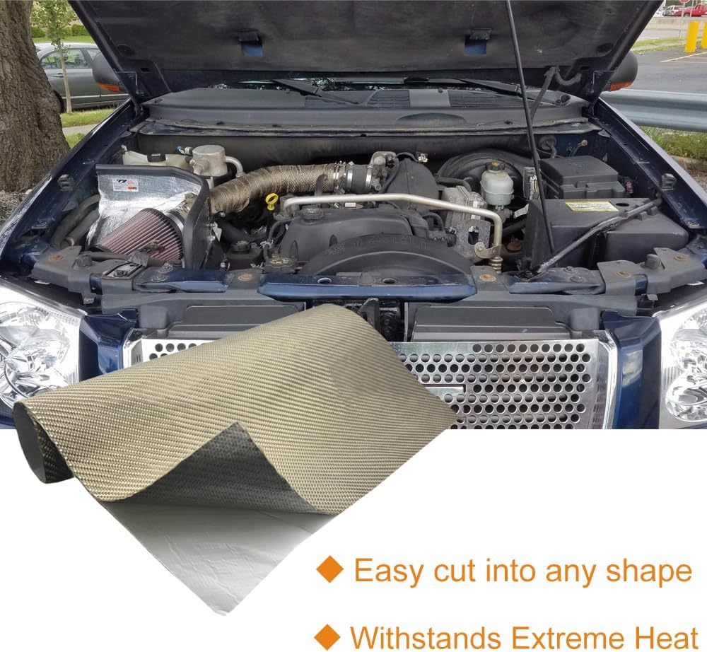 Titanium Thermal Barrier Adhesive Backed Heat Blanket Heat Shield Mat 12'...