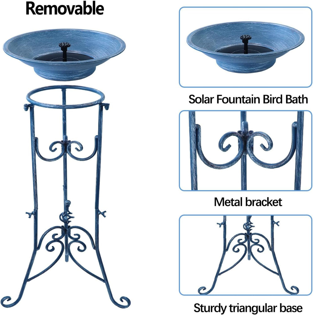 Multifunctional Solar Bird Bath, Solar Powered Bird Bath Fountain