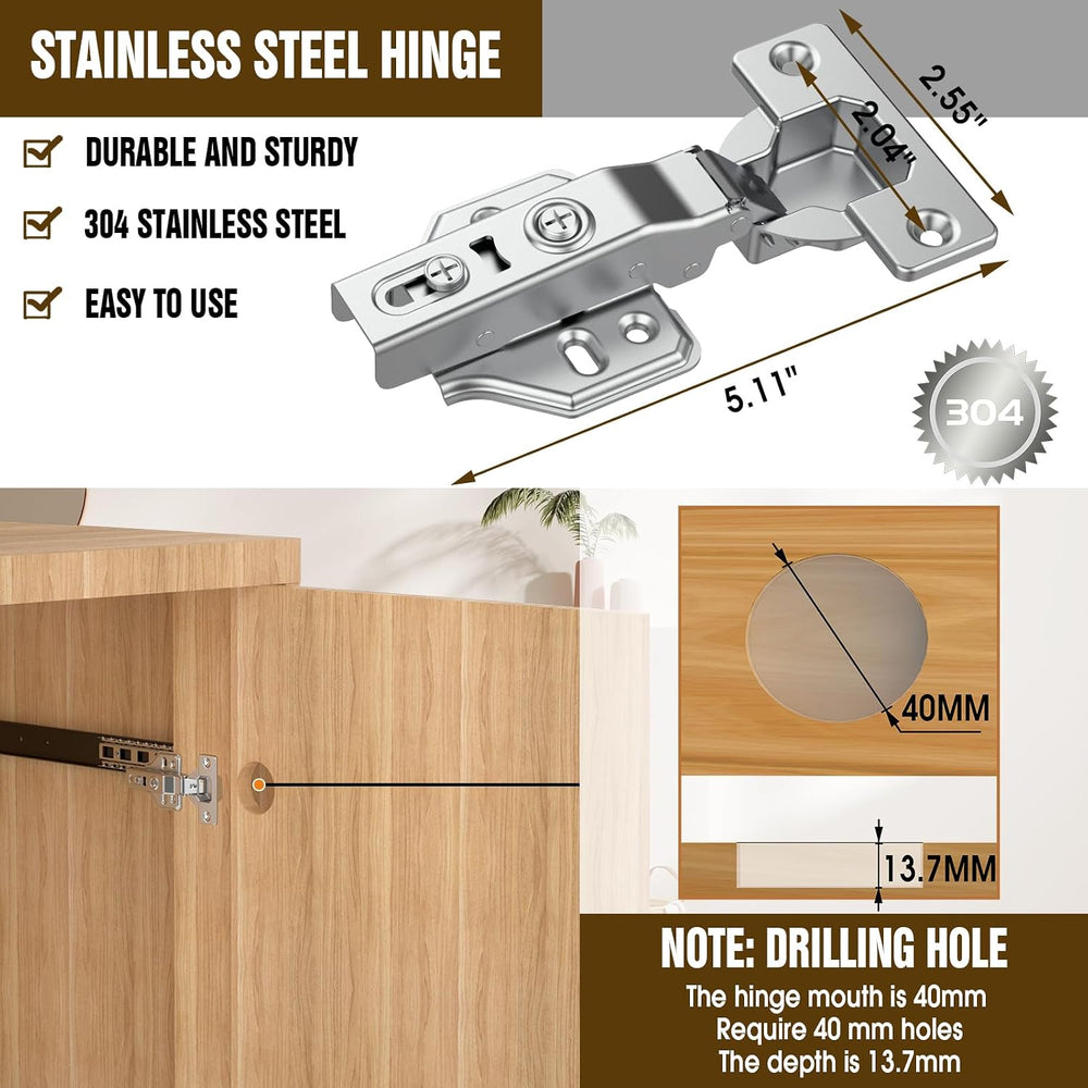 Pocket Door Hardware 16in Sliding Kit for Cabinet Wardrobe Doors 4PCS