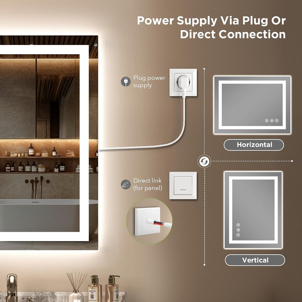 24"X32" LED Bathroom Mirror, Vanity Mirror with Lights