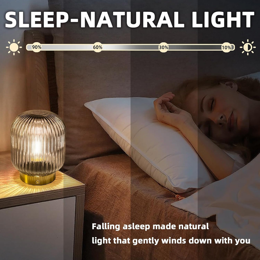 MJ PREMIER Rechargeable Table Lamp, Cordless Lamp with Memory Function,Gray