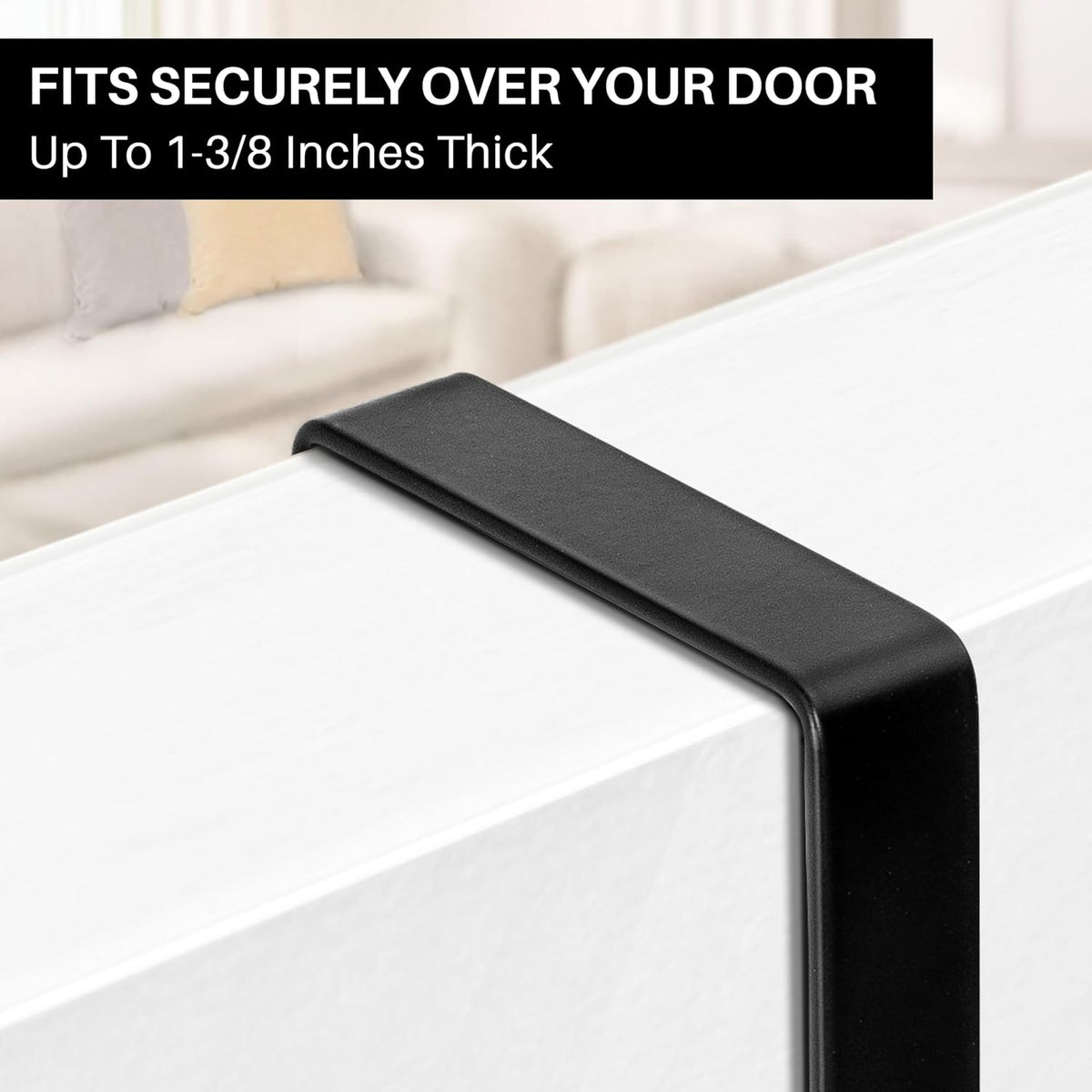 LYNK Professional® Home™ Over the Door Hooks - 18 Hook – Over the Door Coat Rack - Over the Door Hanger - Hanging Towels or Clothes - Bathroom, Bedroom, Laundry Room - Lifetime Ltd. Warranty, Black