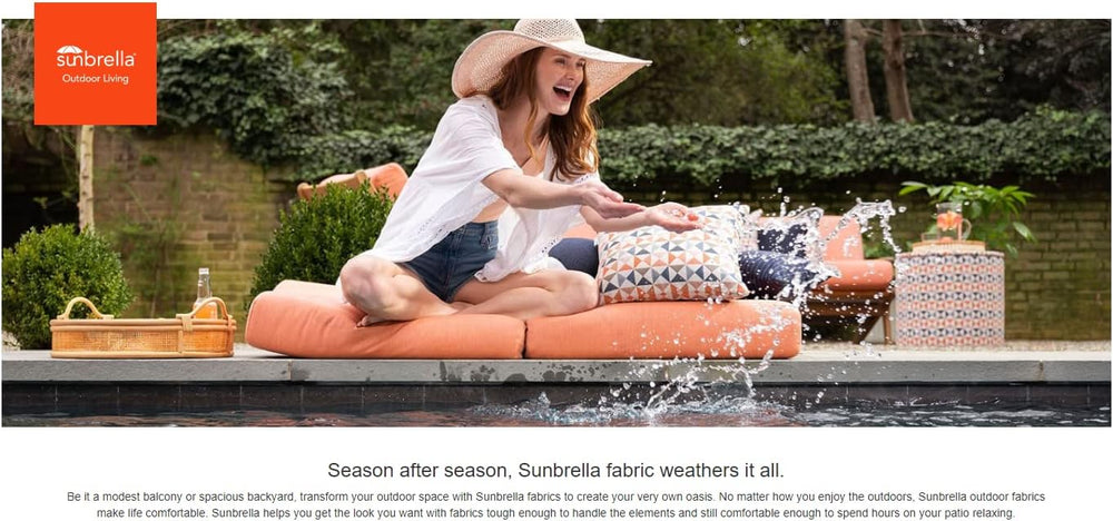 Sunbrella Outdoor Chair Cushions (2 Pack) – 20x18x2 Replacement Patio Seat Cu...
