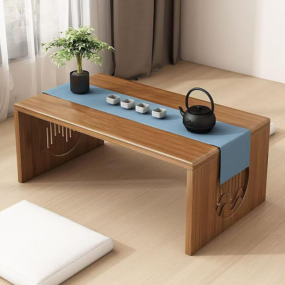 Foldable Japanese Floor Table Bamboo Japanese Coffee Table, Folding Coffee Ta...