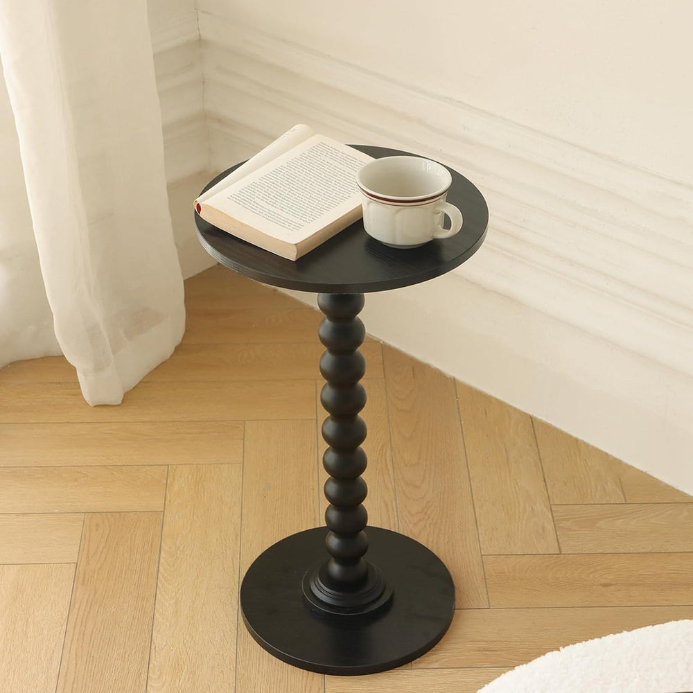 Fultyle Round Side Table, Small Drink Table for Small Spaces, Modern Accent E...