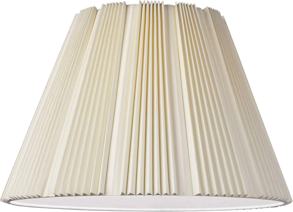Hosea Extra Large Eggshell White Pleated Bell Shade 10x19x13x12.25 (Spider)