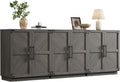 SICOTAS Large Modern Industrial Sideboard Buffet Cabinet with Storage Doors