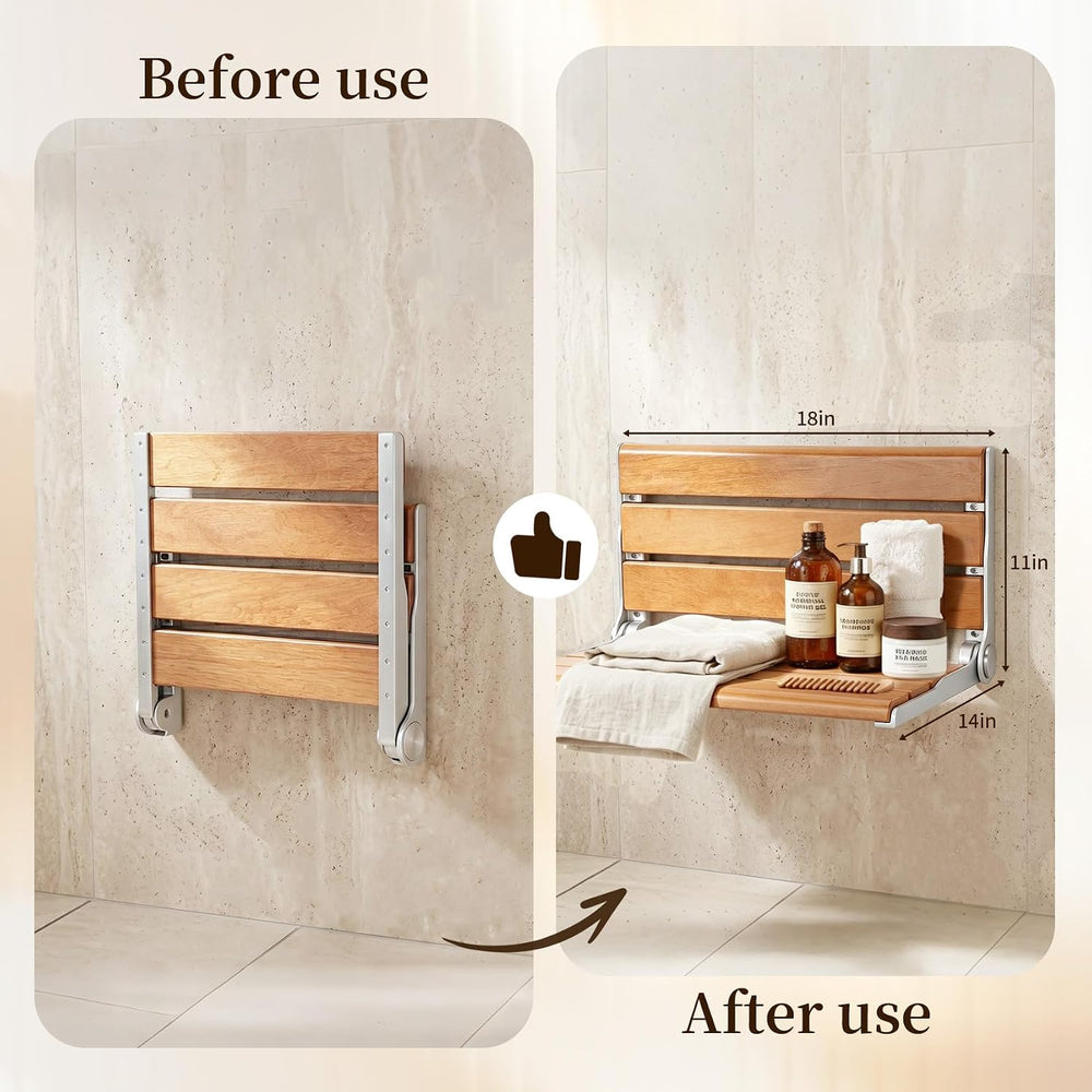 18" Wall Mount Shower Seat for Adults