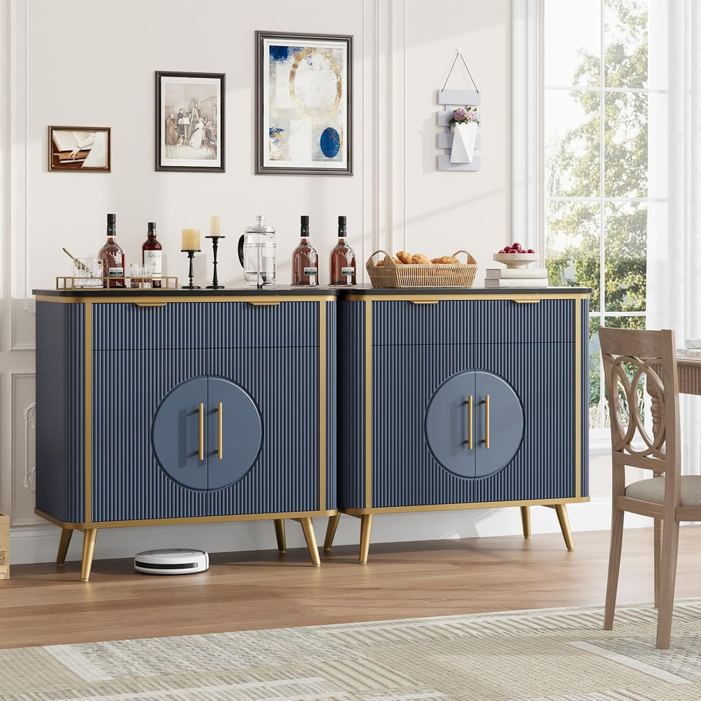 35" Modern Sideboard Buffet with Storage, Kitchen Storage Cabinet with A...