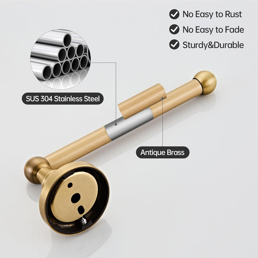 Brass Toilet Paper Holder Towel Ring, Antique Brass Towel Holder Toilet Paper...