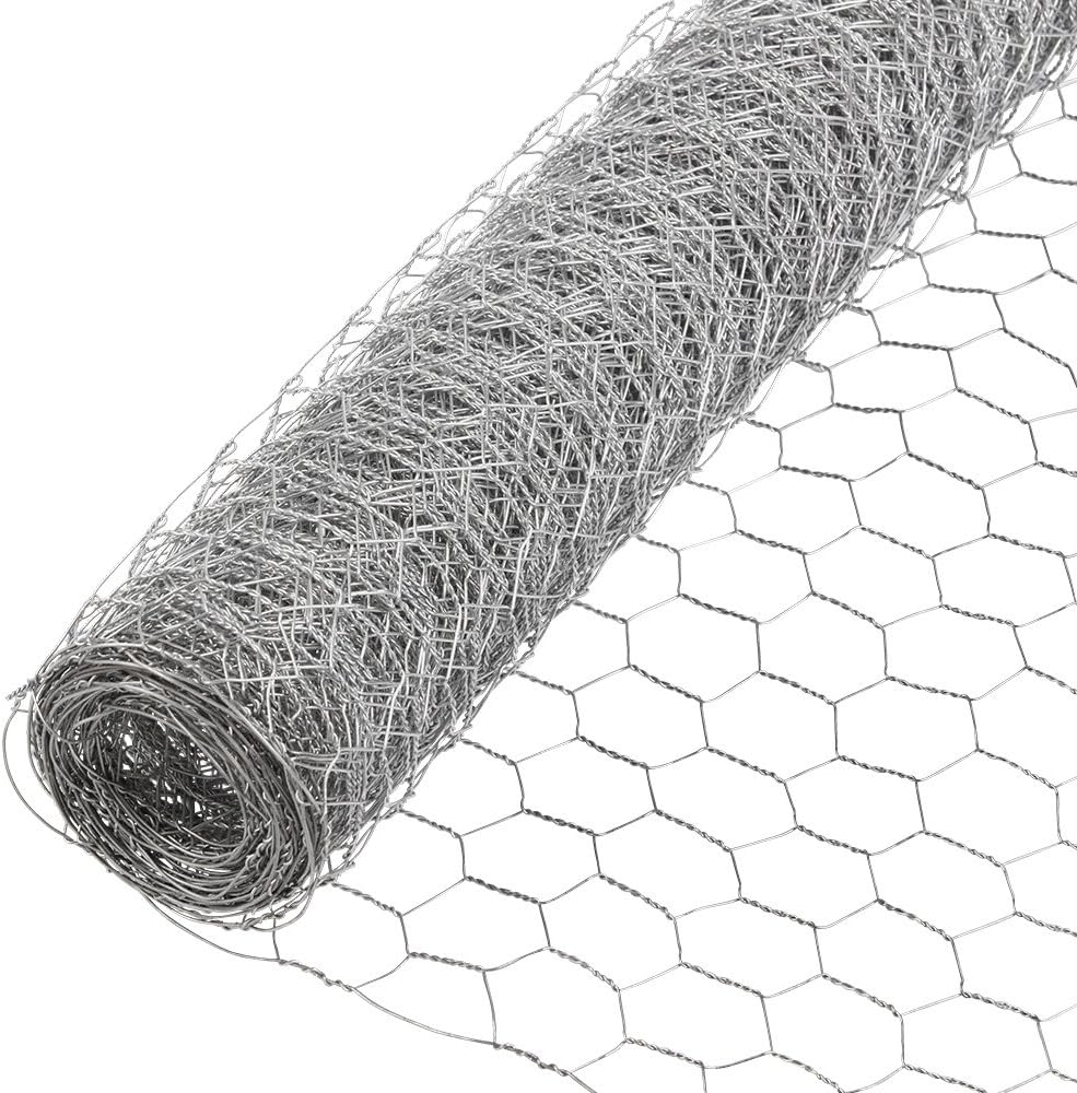 YARDGARD 2 Inch Poultry Netting, Chicken Wire Fence, 20 Gauge Galvanized Stee...
