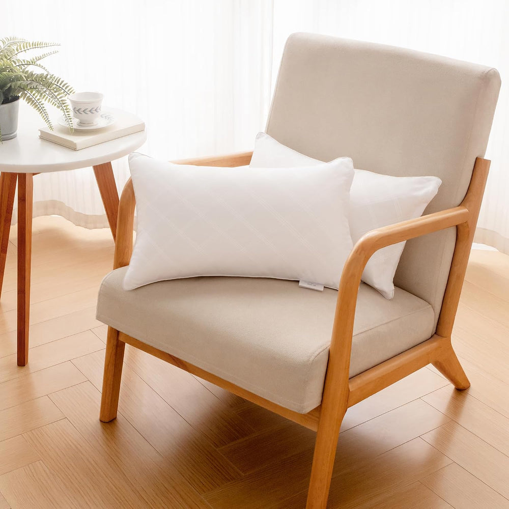 Oubonun 12 x 20 Lumbar Pillow Inserts Set of 4,Soft Rectangle Cushion Set
