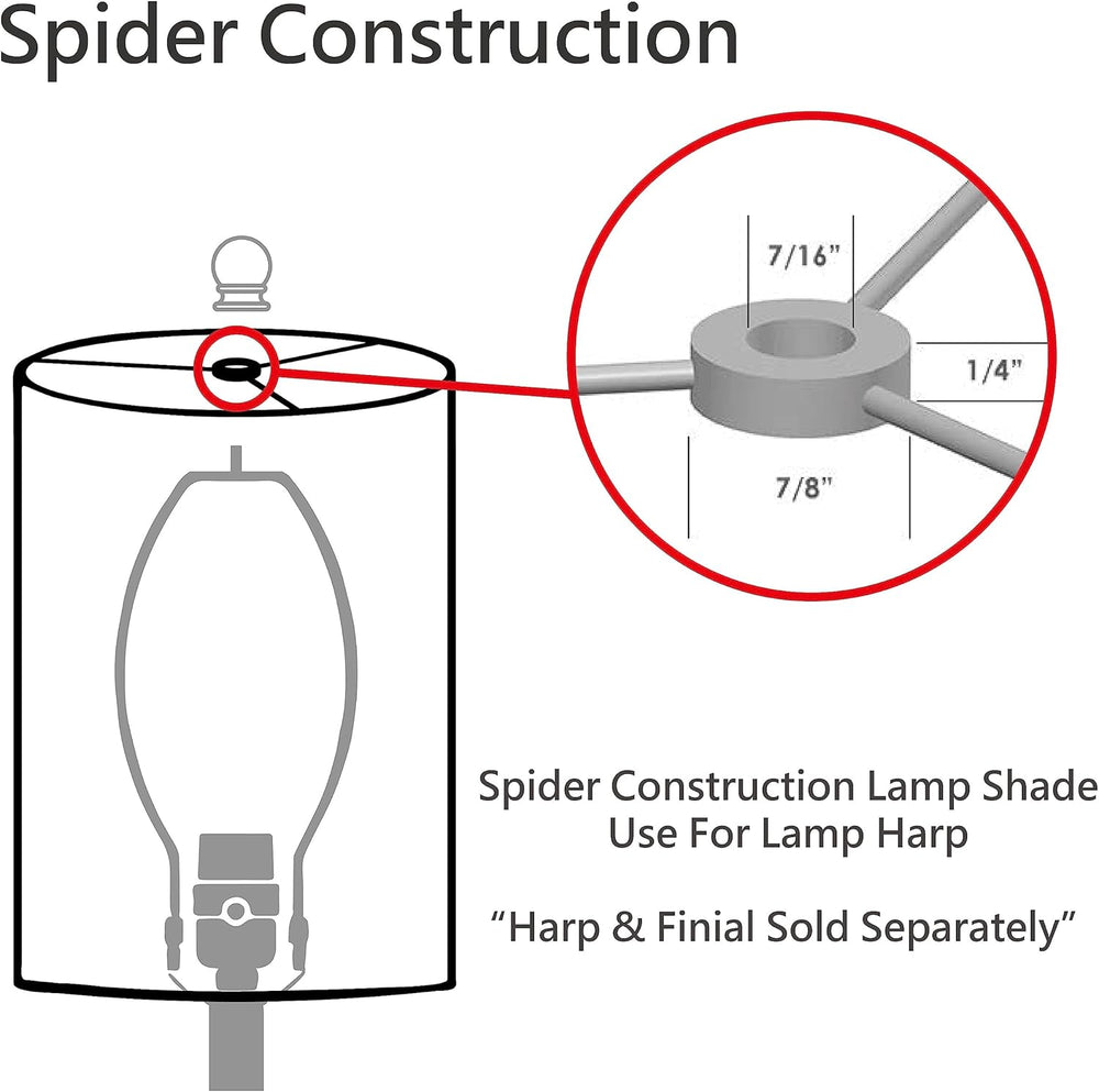 Aspen Creative 31461A Transitional Hardback Drum (Cylinder) Shape Spider Cons...
