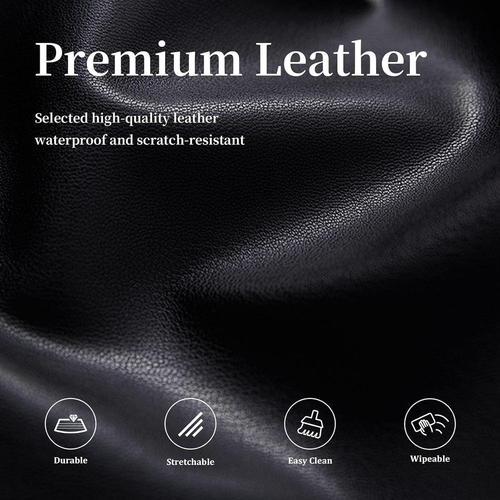 Pu Leather Dining Chair Covers set of 4, Waterproof Kitchen Chair Covers for ...