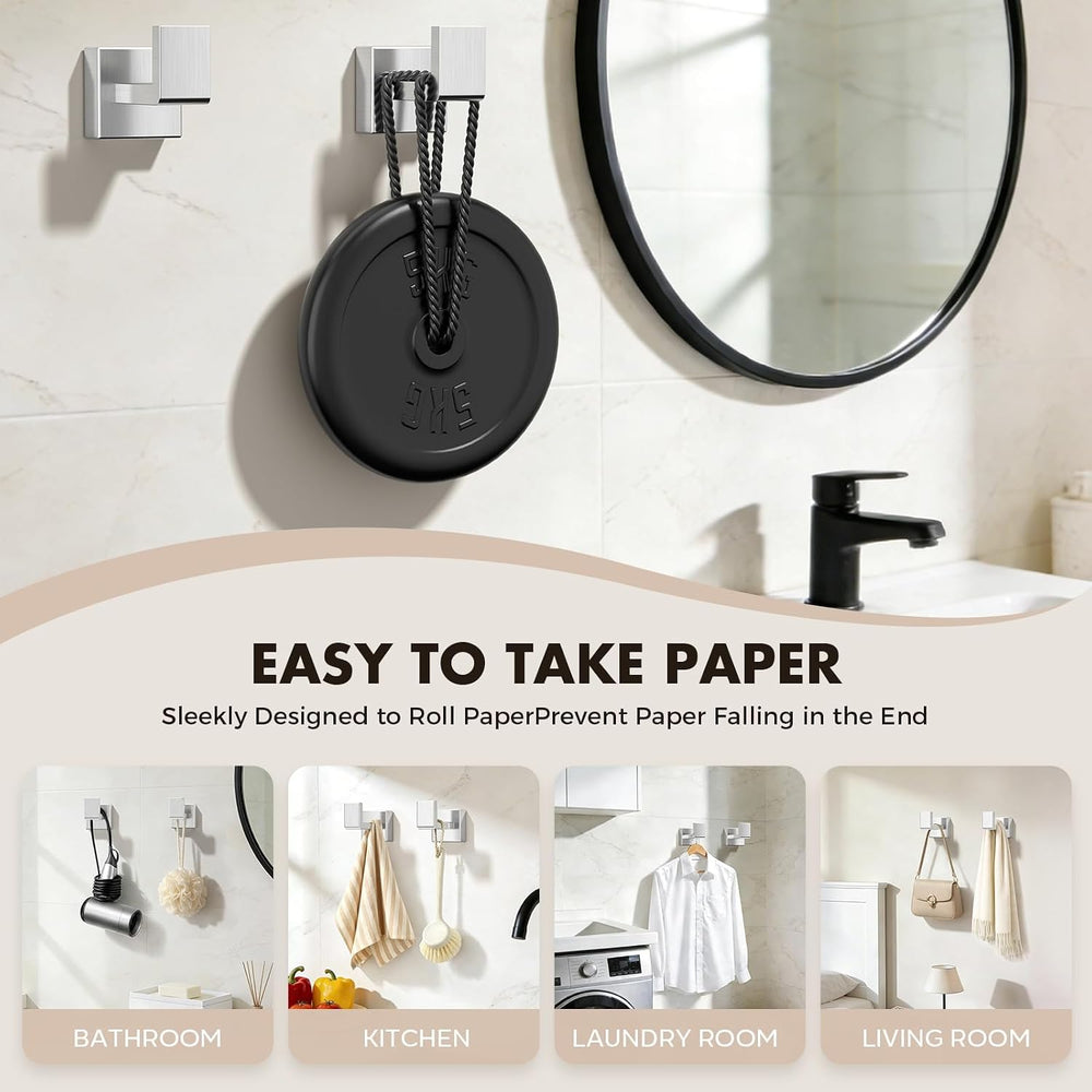 10-Pieces Brushed Nickel Bathroom Accessories Set, 16 Inch Towel Bar Set