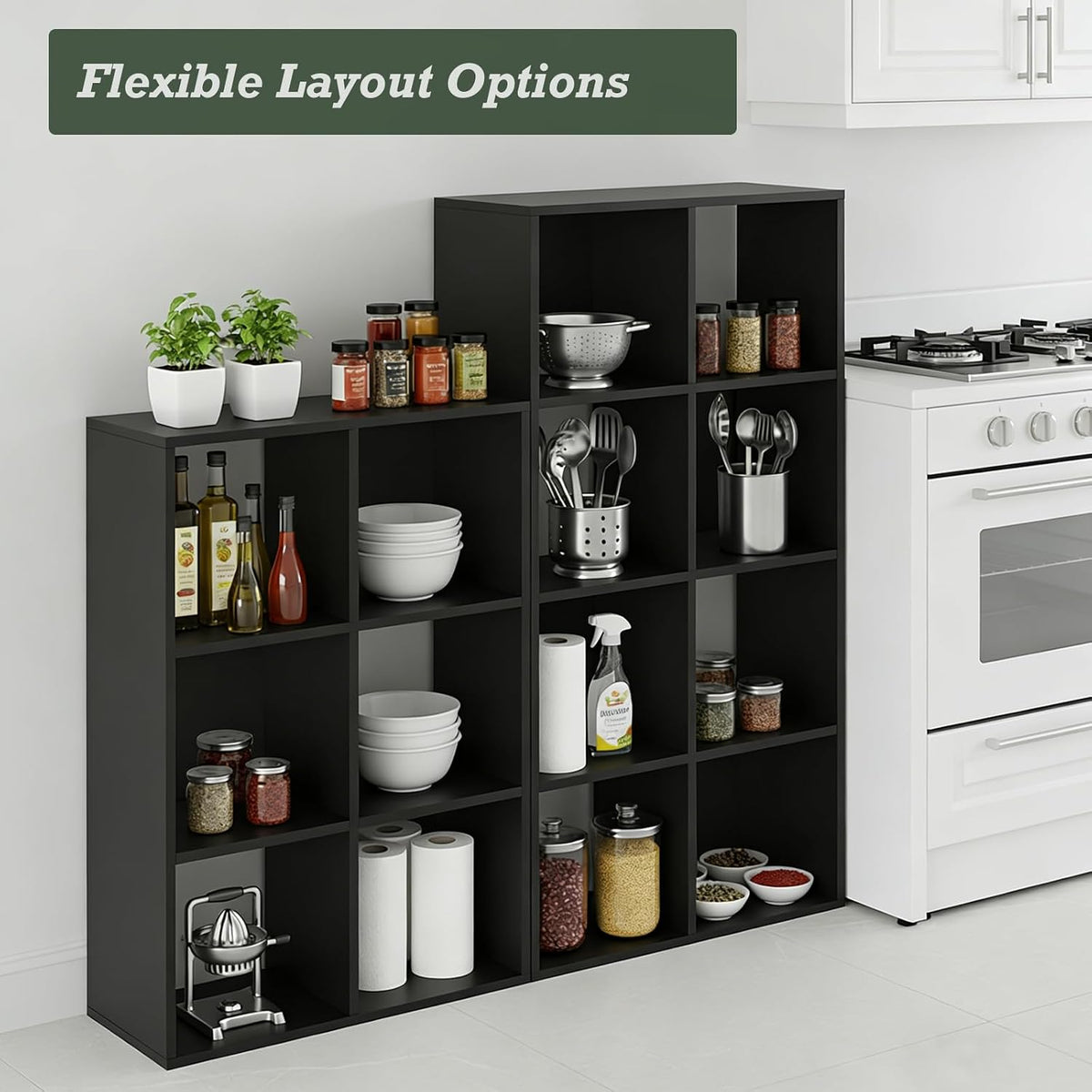 6 cube storage organizer shelf, open cube bookshelf showing dimensions