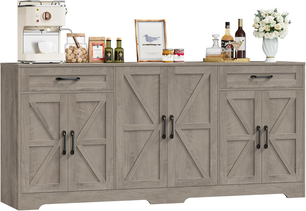 BOTLOG 71” Large Sideboard Buffet Cabinet with Storage
