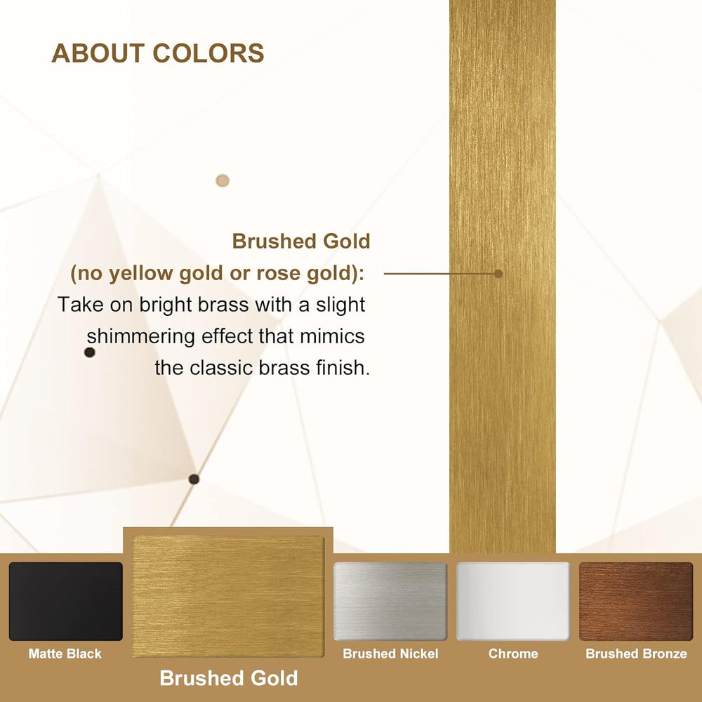 ANDY STAR Gold Octagon Bathroom Mirror, 22x30 Inch Stainless Steel Metal Fram...