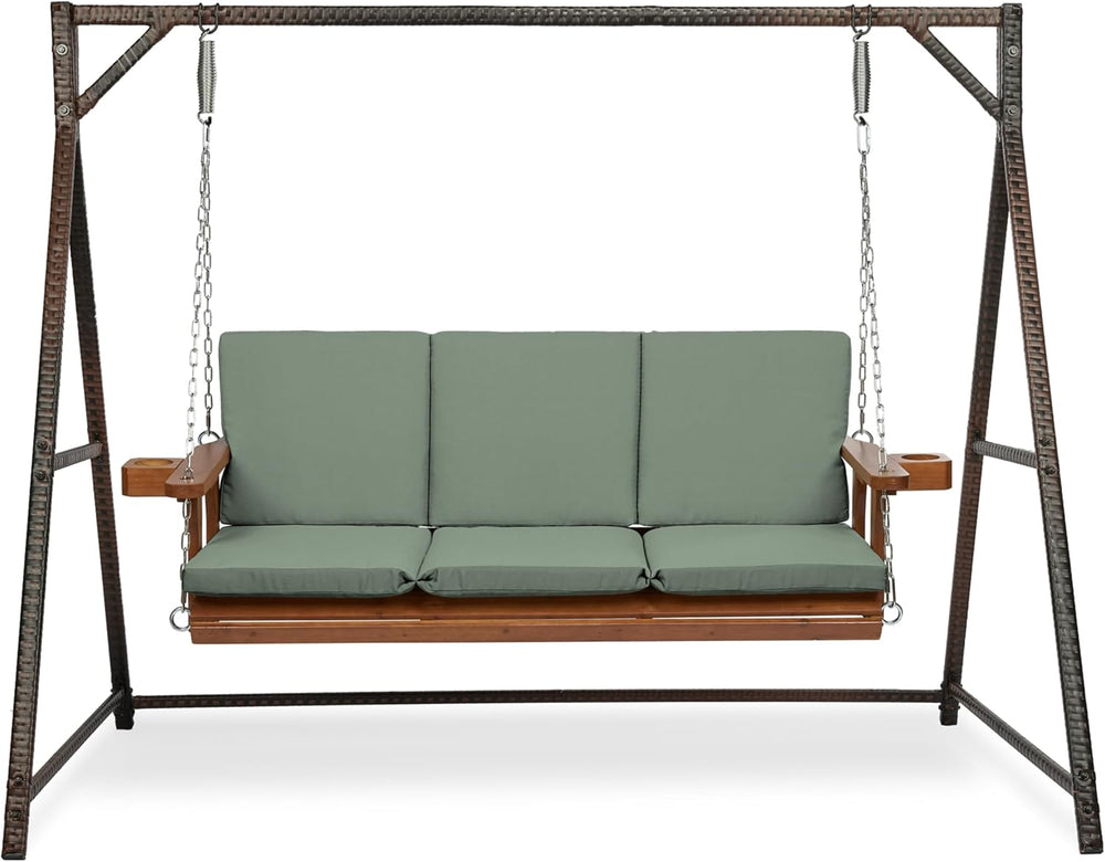 ARDEN Outdoor Swing Cushion Set, 2-Piece, 56x20, Sage Green Texture